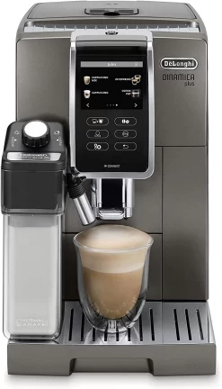 Delonghi Dinamica Plus, Smart Coffee & Espresso Machine With Coffee Link Connectivity App + Automatic Milk Frother, Titanium - ECAM37095TI -Coffee Machine Store 71hJHcP 3GL. AC SL1500