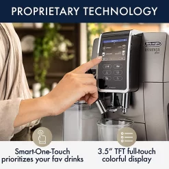 Delonghi Dinamica Plus, Smart Coffee & Espresso Machine With Coffee Link Connectivity App + Automatic Milk Frother, Titanium - ECAM37095TI -Coffee Machine Store 81 vqLwDB2L. AC SL1500
