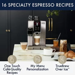 Delonghi Dinamica Plus, Smart Coffee & Espresso Machine With Coffee Link Connectivity App + Automatic Milk Frother, Titanium - ECAM37095TI -Coffee Machine Store 81i2e5a5cjL. AC SL1500