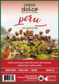 Organic Peru Coffee Beans 2lb