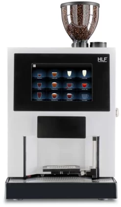 HLF 2700 Fresh Milk And 1st In The Market, A Truly Full Self Clean Machine -Coffee Machine Store hlf 2700 white front straight
