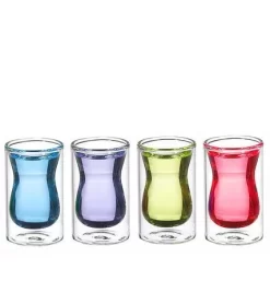 Accessories Glassware: GROSCHE Double Walled Istanbul Glasses - 4 X 90ml/3 Fl. Oz